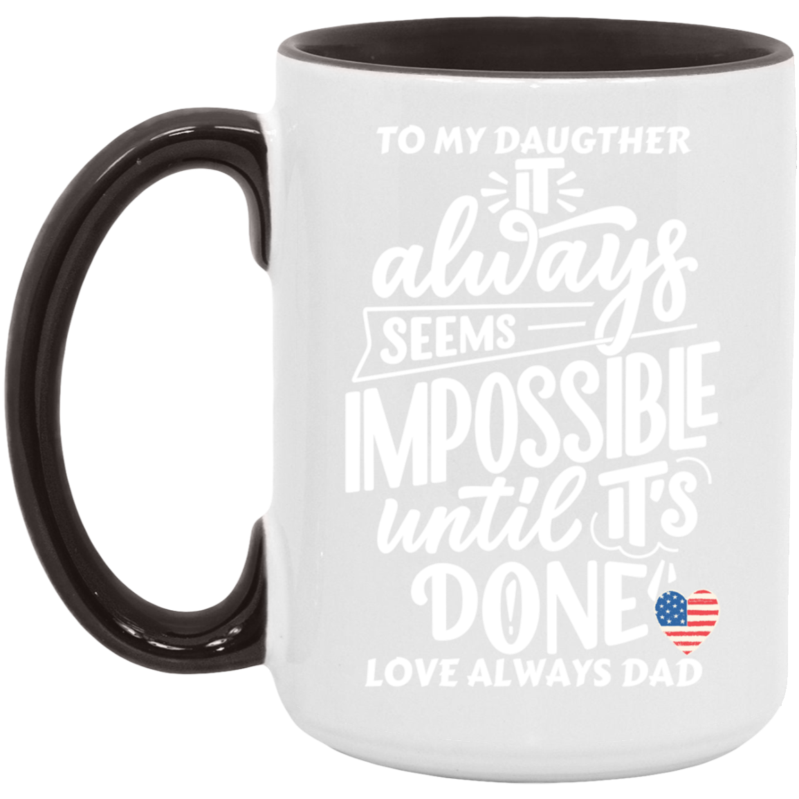 Black White 15oz. Accent Mug