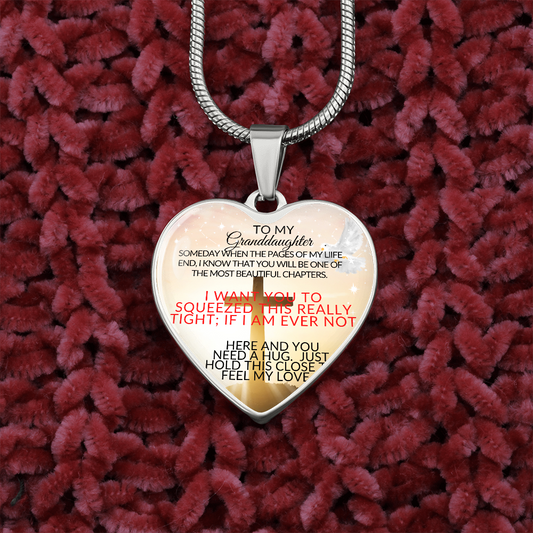 To My Granddaughter- Heart Pendant Necklace