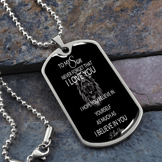 To My SON-Military Dog Tag