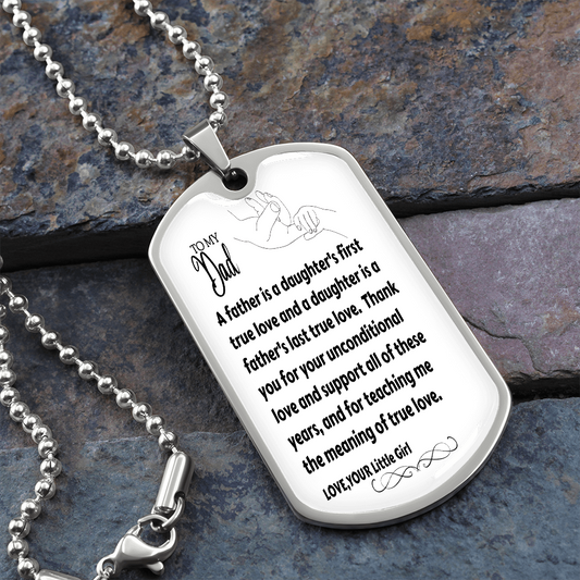To My Dad - Love - Dog Tag