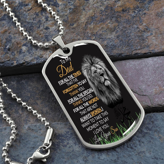 To My DAD - MILITARY DOG TAG