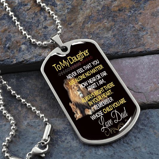 To My Daughter Dog Tag-D