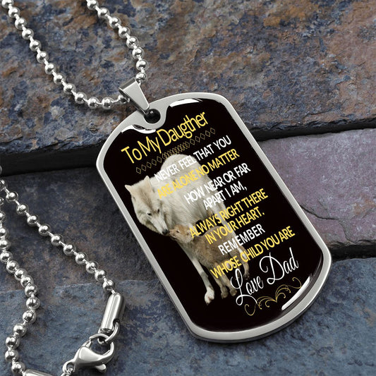 To My Daughter Dog Tag-D-W