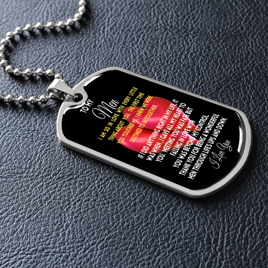 To My MEN- 2-Hearts-Military Dog Tag