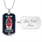 To My Son - Funny Sneaker Gift - Silver - Dog Tag