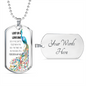 LOST OF A LOVE ONE- Silver Dog Tag Chain