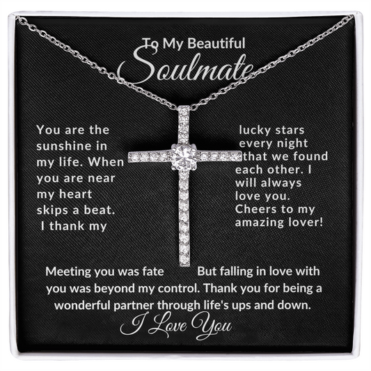 To My Soulmate-Hope-Cross necklace