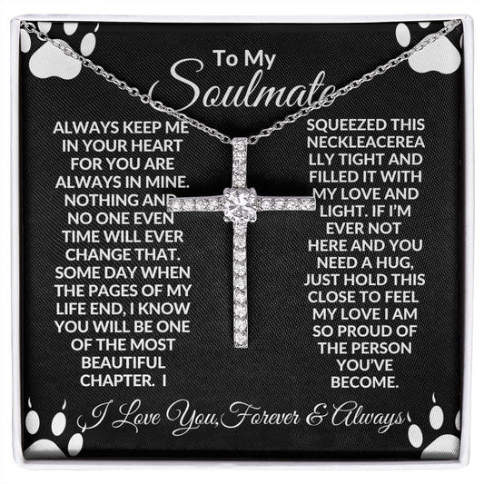 To My Soulmate - Cross Necklace