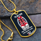To My Son - Funny Sneaker Gift - Silver - Dog Tag