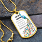 LOST OF A LOVE ONE- Silver Dog Tag Chain