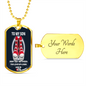 To My Son - Funny Sneaker Gift - Silver - Dog Tag