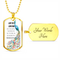 LOST OF A LOVE ONE- Silver Dog Tag Chain