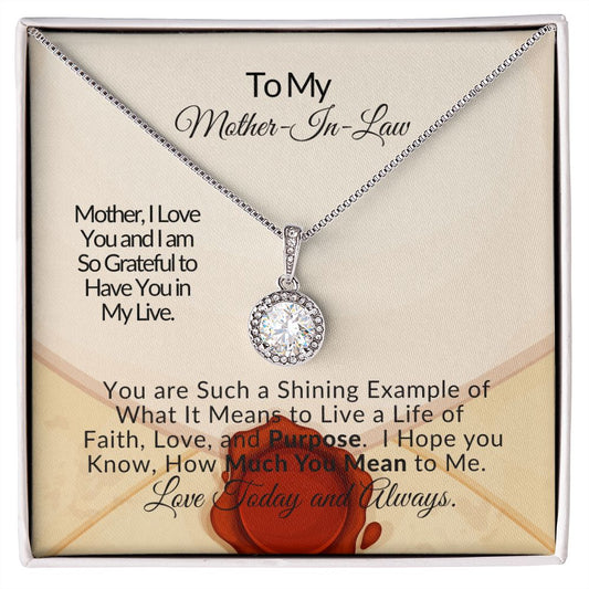 To My Mother-In-Law -I Love U-Eternal Hope Necklace
