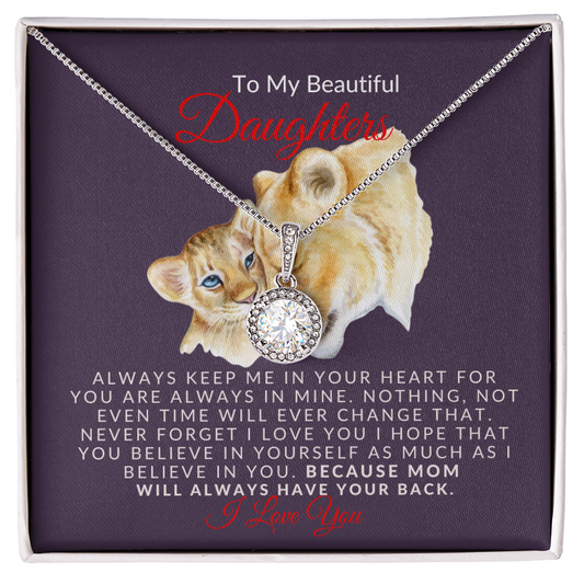 To My Beautiful Daughter- Sparkle- Eternal Hope Necklace
