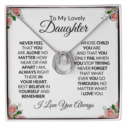 To My Lovely Daughter-Lucky Pendant Necklace