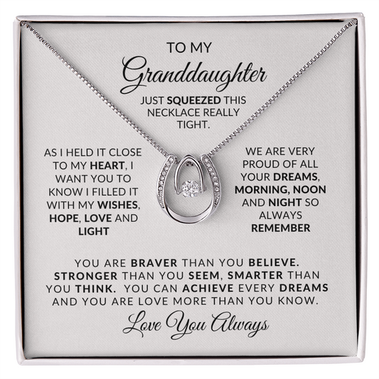 To My Granddaughter-Lucky- Pendant Necklace