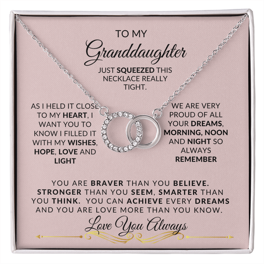To My Granddaughter-Joy- Perfect Pair Necklace