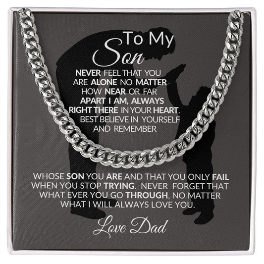 To My Son -Cuban Link Chain