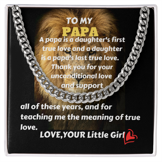 To My PAPA - Teach - Cuban Link Chain