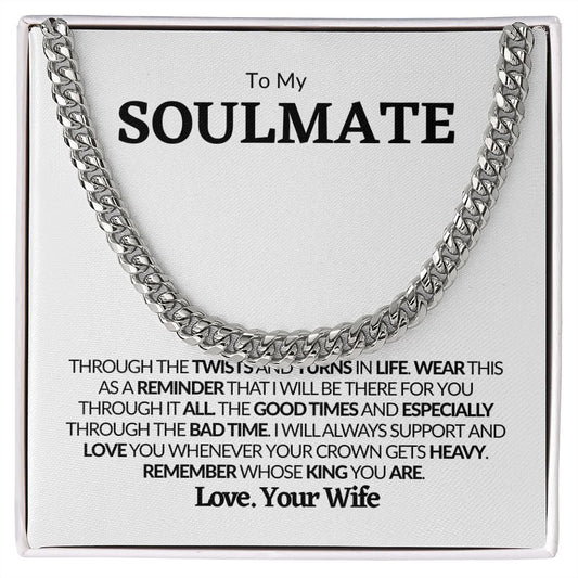 To My Soulmate I Love You- Cuban Link Chain❤️