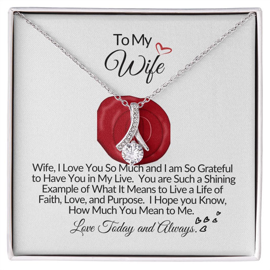 To My Wife-U Are A Shining Star- Alluring Beauty Necklace