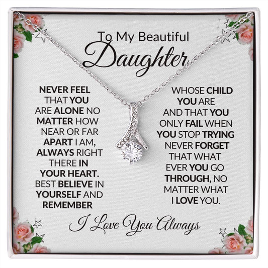 To My Beautiful Daughter-Alluring Beauty Necklace