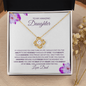 To My Amazing Daughter-Proud Dad-Love Knot Necklace