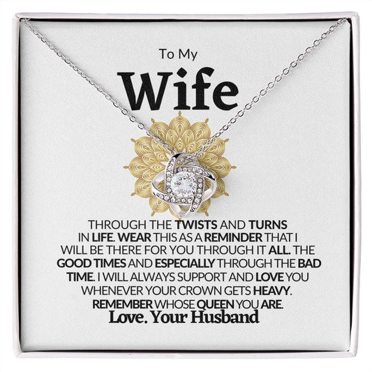 To My Wife | Beautiful - Love Knot Necklace.