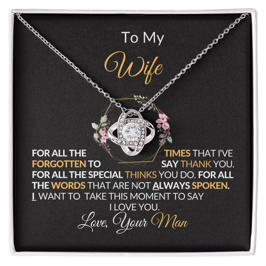To My Wife - Love Knot Necklace