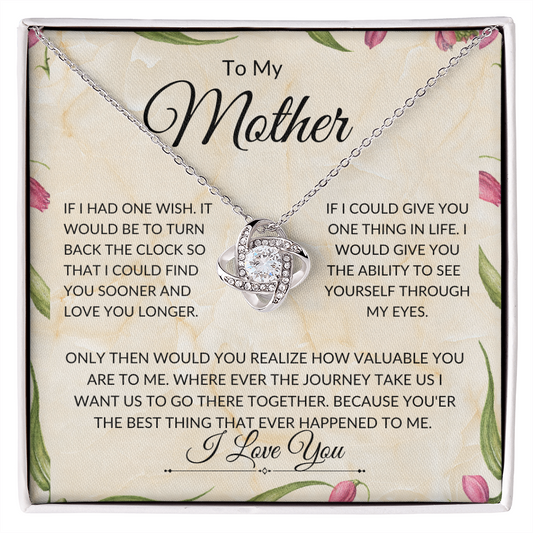 To My Mother -  Love Knot Necklace-L
