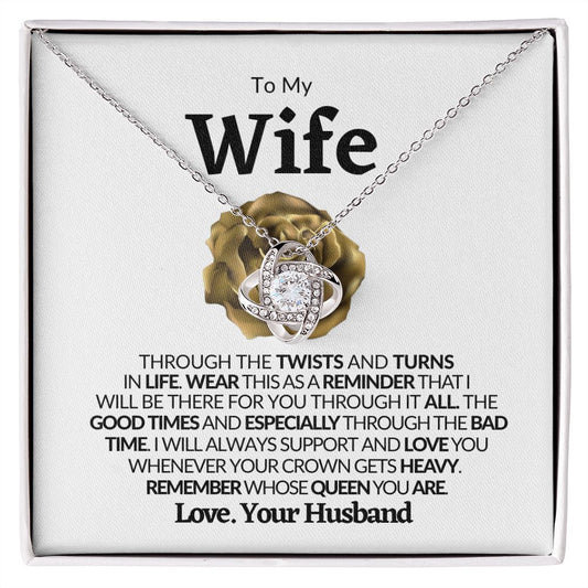 To My Wife I Love U-Love Knot Necklace❤️