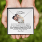 To My Daughter-On Dad Back-Love Knot Necklace