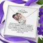 To My Daughter-On Dad Back-Love Knot Necklace