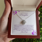To My Amazing Daughter-Proud Dad-Love Knot Necklace