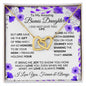 To My Amazing Bonus Daughter - Interlocking Hearts Necklace