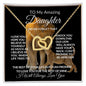To My Amazing Daughter -Interlocking Hearts Necklace