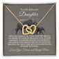 To My Beloved Daughter - Interlocking Hearts Necklace