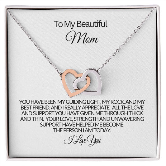 To My Beautiful Mom -My Rock-Interlocking Hearts 💕