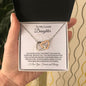 To My Lovely Daughter - Interlocking Hearts Necklace