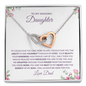 To My Amazing Daughter-Loved-Interlocking Hearts Necklace