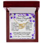 To My Amazing Bonus Daughter - Interlocking Hearts Necklace