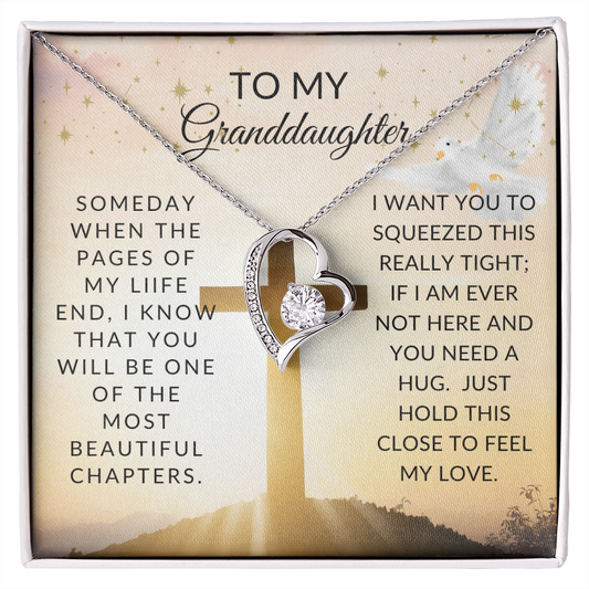 To My Granddaughter-LIGHT-  Forever Love Necklace