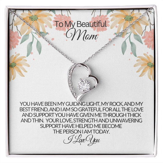 To My Beautiful Mom - Thanks -Forever Love Necklace💕