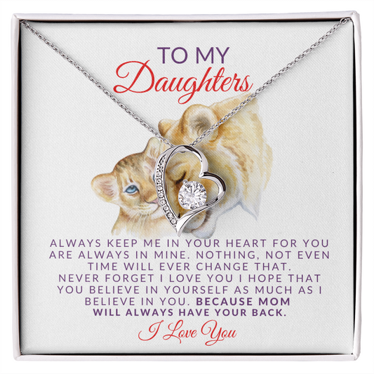To My Daughter -MOTHERS LOVE-Forever Love Necklace