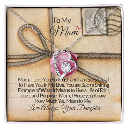 To My Mom - Beautiful U -Forever Love Necklace