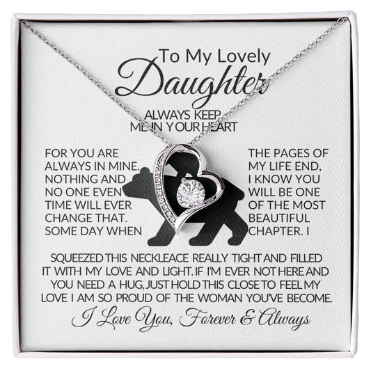 To My Lovely Daughter-Forever Love Necklace