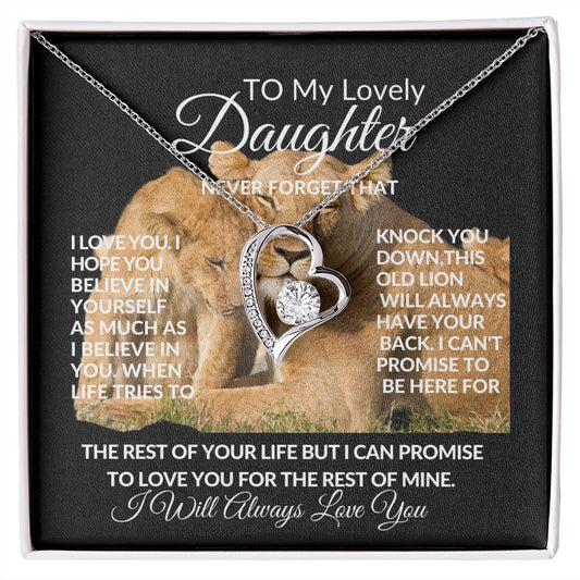 To My Lovely Daughter - Forever Love Necklace