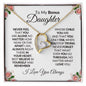 To My Bonus Daughter-Forever Love Necklace