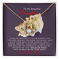 To My Beautiful Daughter-Dazzling- Forever Love Necklace