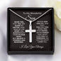 TO MY WONDERFUL SON-Cross Necklace